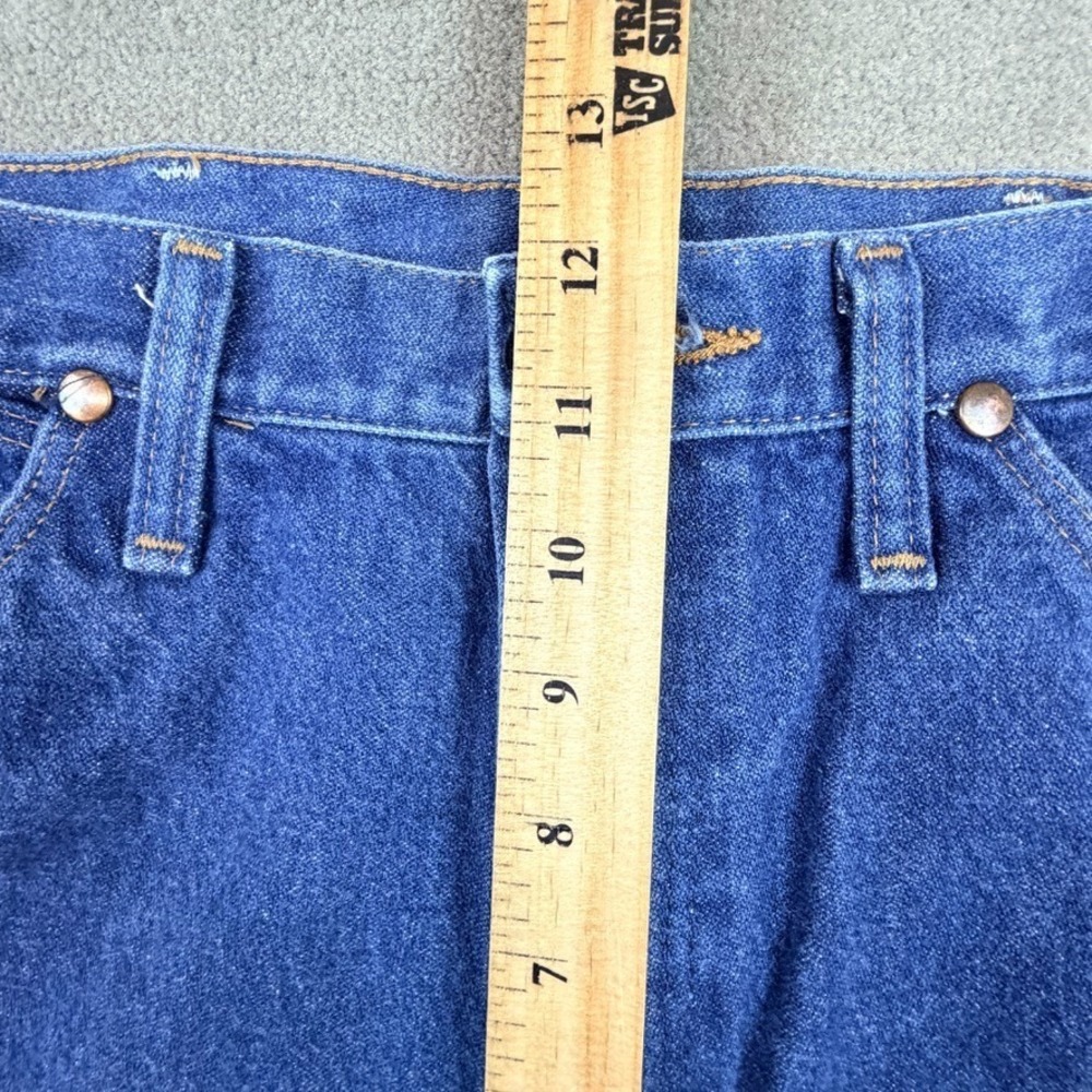 Vtg Wrangler Jeans Mens 32x36 Blue Straight Leg Denim Classic Western Rodeo Y2K - Picture 6 of 11